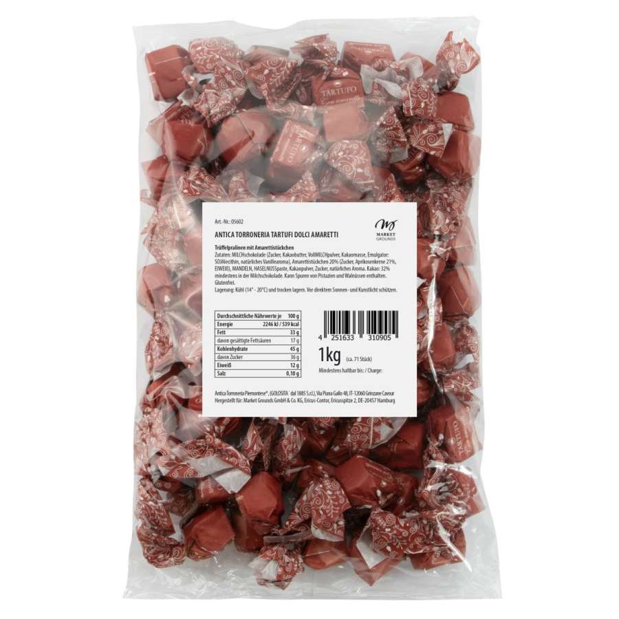Tartufi Amaretti, 1kg Trüffelpralinen Amaretto