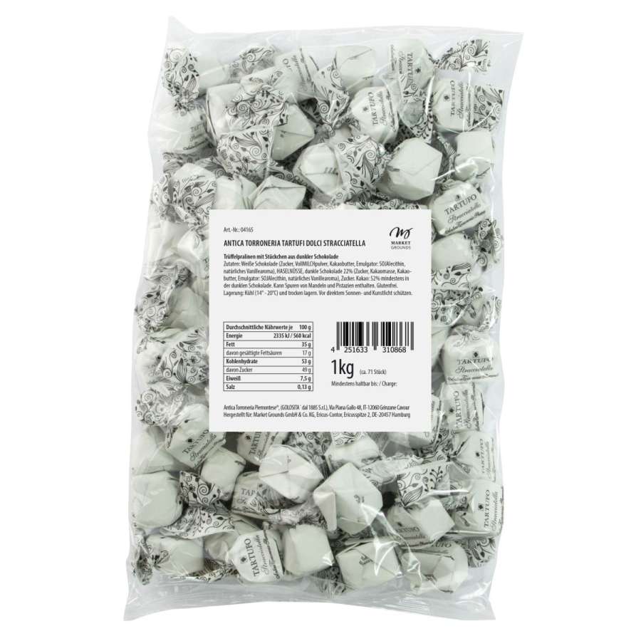 Tartufi Stracciatella, 1kg Trüffelpralinen