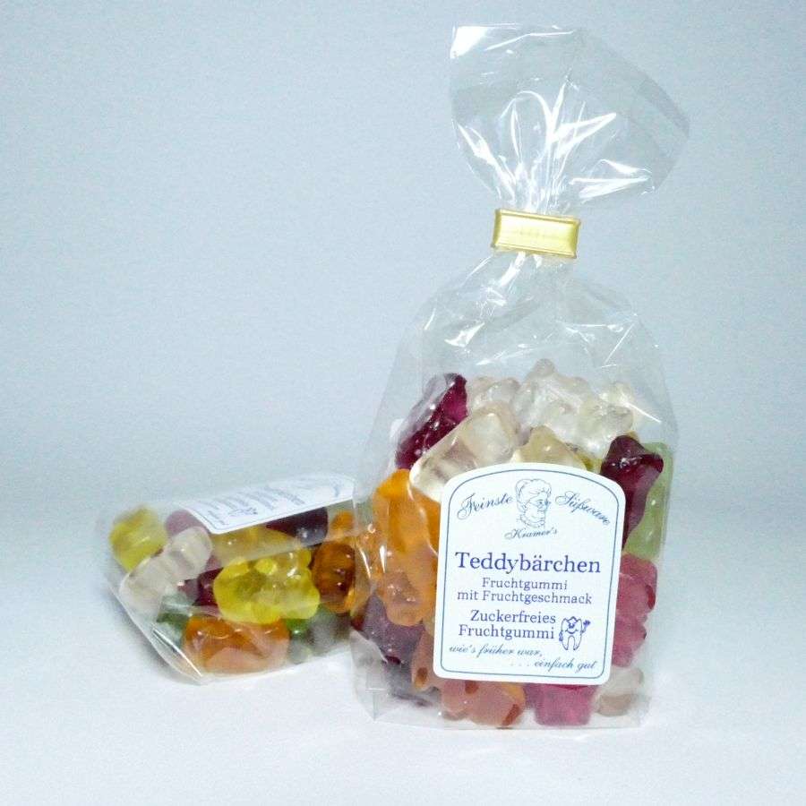 Fruchtgummi mit Fruchtgeschmack, zuckerfreie Teddybärchen