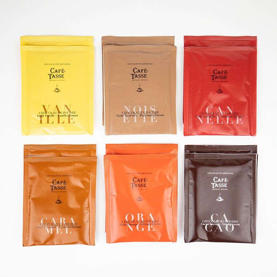 Café Tasse Trinkschokolade Vielfalt (120 Sachets / 6 Sorten)