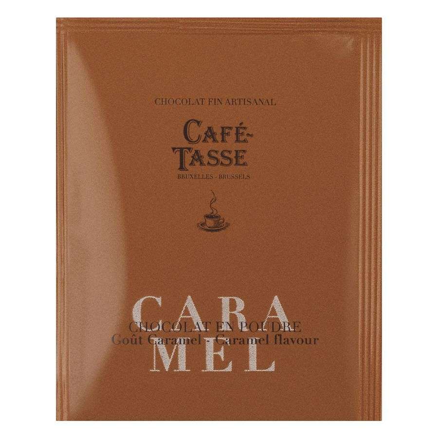 Café Tasse, flavoured Chocolate Powder Caramel 32 %, 20 Sachets