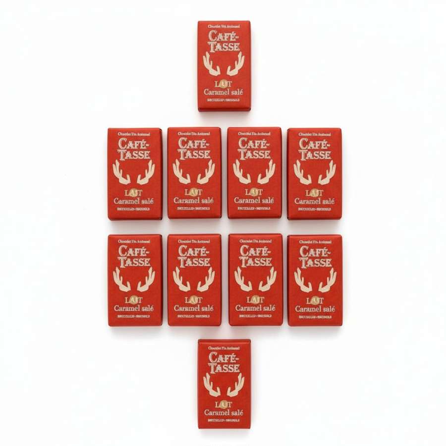 Café-Tasse Christmas Lait Caramel Salé, 10 Täfelchen á 9 g