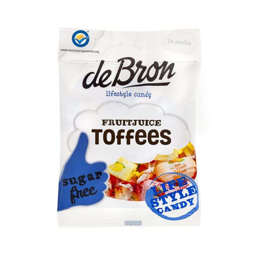 deBron Fruchtsaft Toffees, zuckerfrei