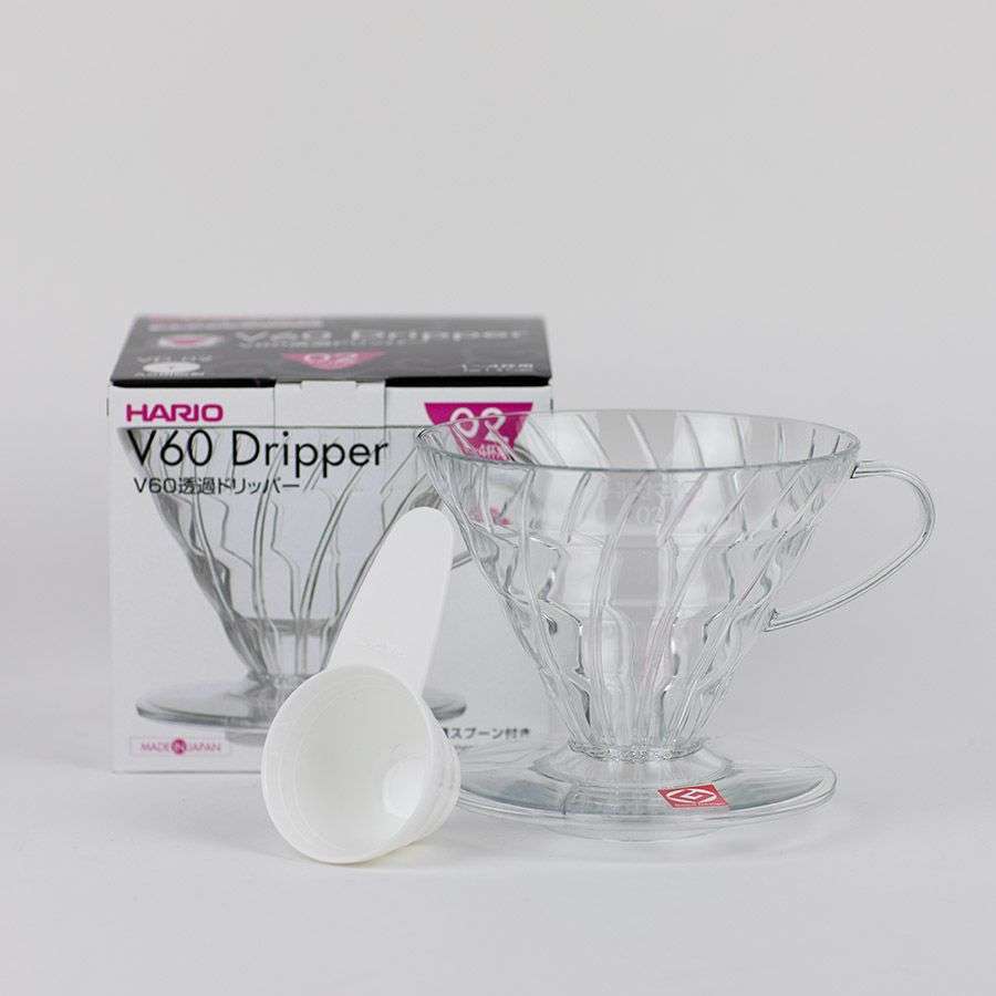 HARIO V60 Dripper, Kunststoff transparent, V60-03 (VDR-03T)