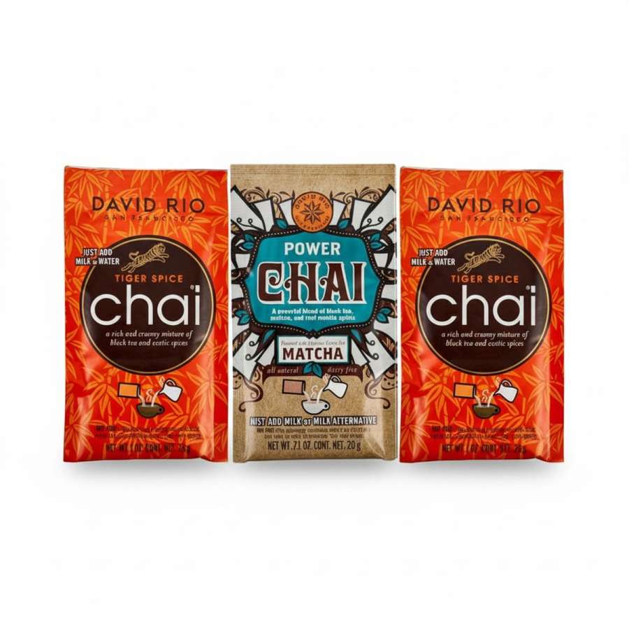 thokika - David Rio Chai Latte - Probierset, 3 Sachets, 2 Sorten