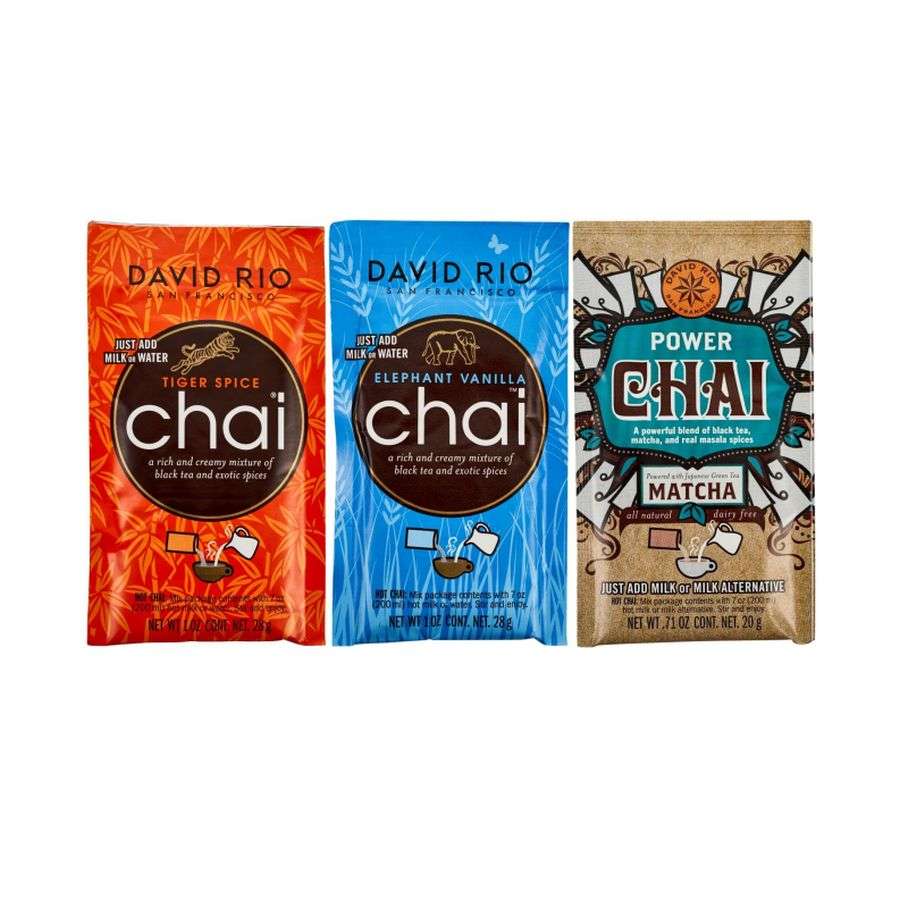 thokika - David Rio Chai Latte - Probierset, 3 Sachets, 3 Sorten