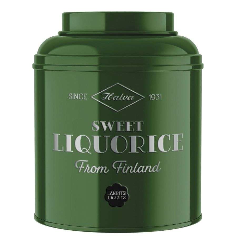 Sweet Liquorice, vegan, Geschenkdose von Halva, 300 Gramm