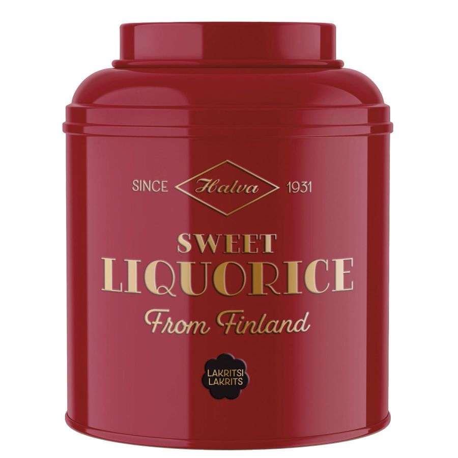 Sweet Liquorice, vegan, Geschenkdose von Halva, 300 Gramm