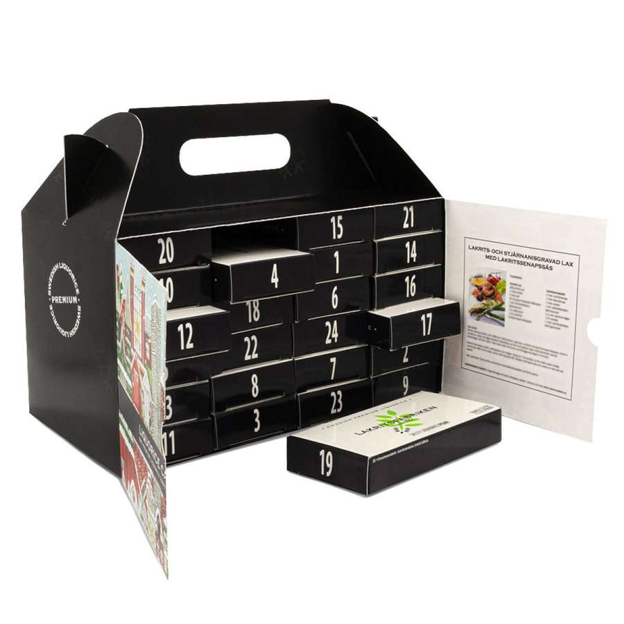 Preview: glutenfreier Lakritz-Adventskalender 2025 von Lakritzfabriken, 720 Gramm