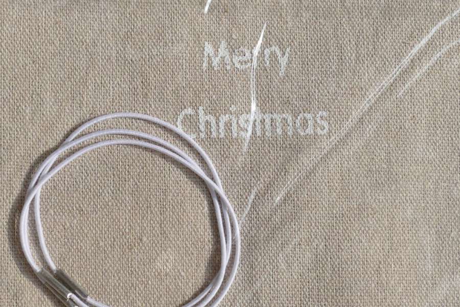 Hauben-/Deckchen für Keks- oder Marmeladengläser - merry christmas Schriftzug weiß - 3er Komplettset