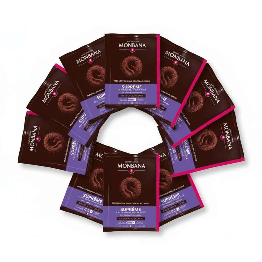 MONBANA-Trinkschokolade - Sorte Supreme de Chocolat - 10er Set