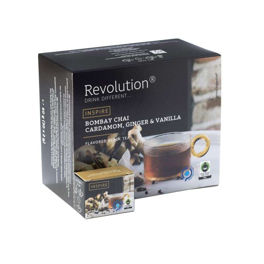 Revolution Tee 30ct - Bombay Chai Cardamom, Ginger & Vanilla - Fairtrade