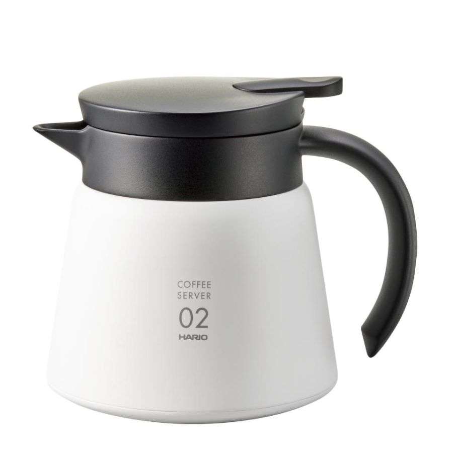 HARIO V60 Heat - Retaining Stainless Server 600 White (VHS-60W)