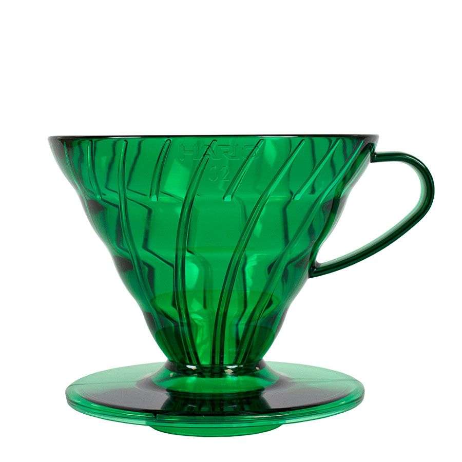 HARIO V60 Dripper, Kunststoff Bamboo Green (V60-02-TBG-BB), grünlich-transparent