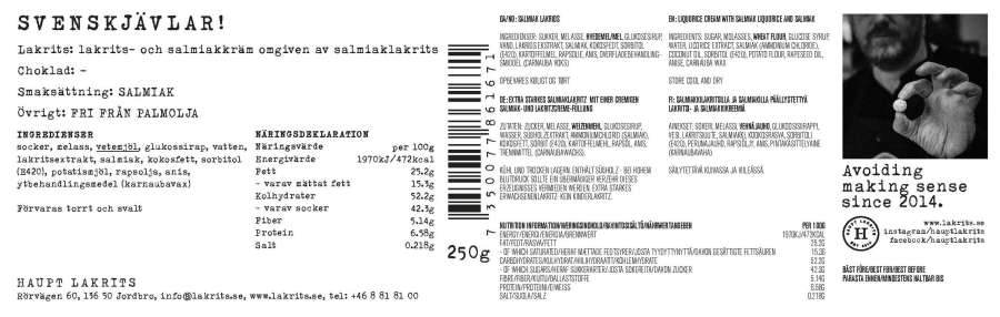 Haupt Lakrits - Svenskjävlar, extrem salzig