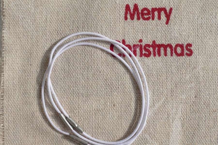Hauben-/Deckchen für Keks- oder Marmeladengläser - merry christmas Schriftzug rot - 3er Komplettset
