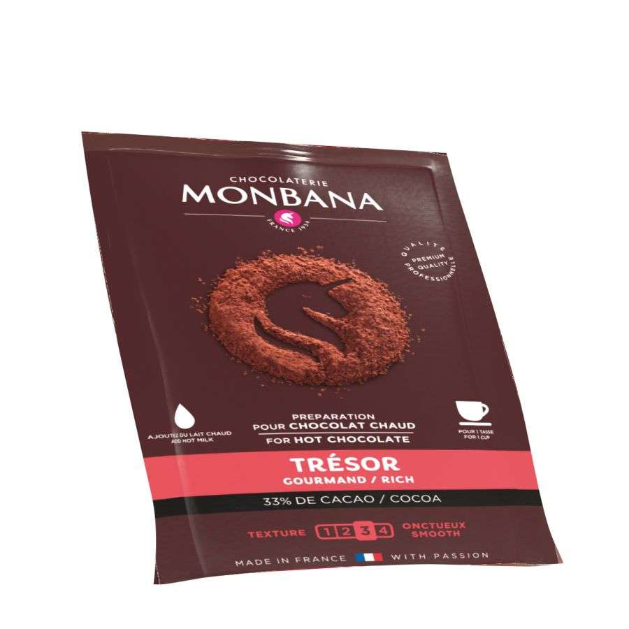 MONBANA-Trinkschokolade - Sorte Trésor de Chocolat - 100er Set